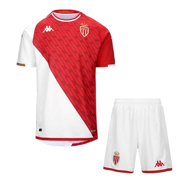 Camiseta AS Monaco Replica Primera Ropa Niño 2023/24